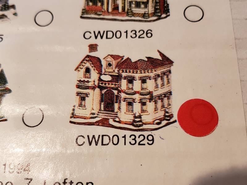 lot 90 image: (3) Colonial Village by Lefton Christmas Village Sets