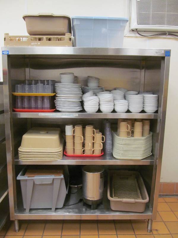 lot 23 image: Kitchen-NSF-- Stainless Steel- Dishware cabinet
