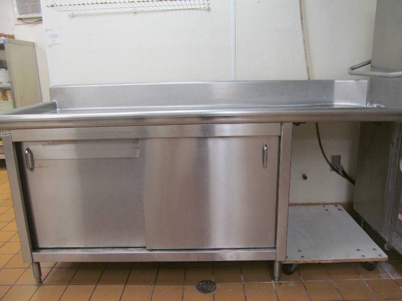 lot 41 image: Kitchen-NFS- Stainless Steel Counter (shelves under)