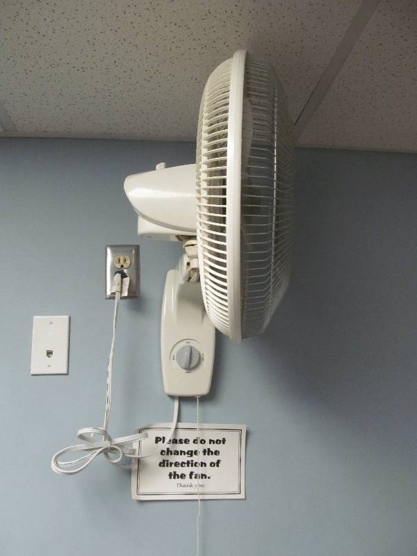 lot 105 image: (Hall) Wall mount Air King fan 18