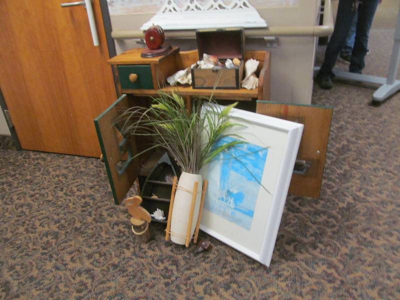 lot 133 image: (Hall) Cabinet, Dcor, Shelf, Canoe