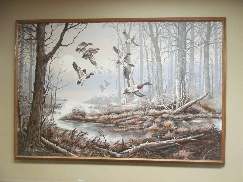 lot 339 image: (Hall) Wall Dcor, Large Duck Picture (42x62)