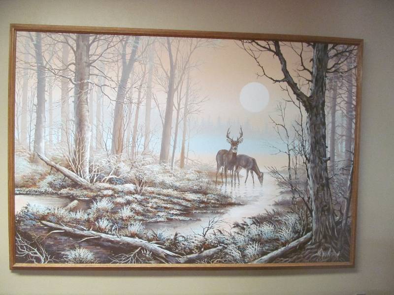 lot 394 image: (wall) Deer picture by Let (44x62)