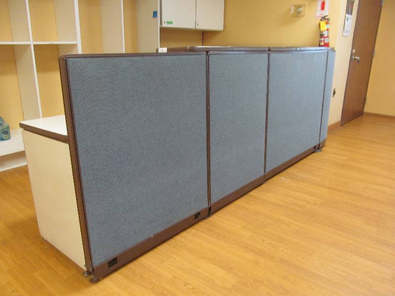 lot 417 image: Cleaning room-Work Station, 2 file cabinets, chairs