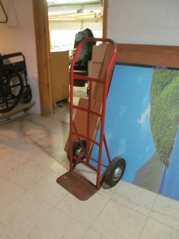 lot 476 image: Office 4- two wheel red utility cart