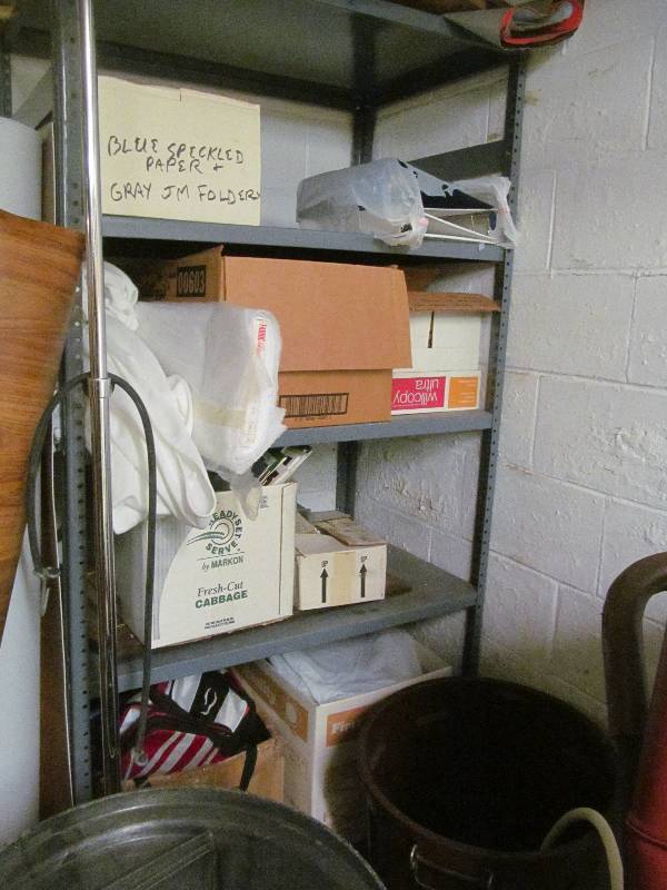 lot 488 image: Office 4- Metal shelf (36x24x78)