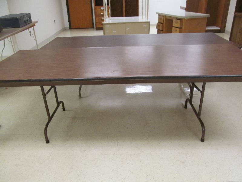lot 650 image: 2 long folding tables (36x96)