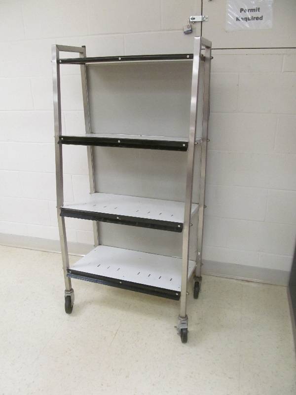 lot 674 image: Metal Portable Book Cart