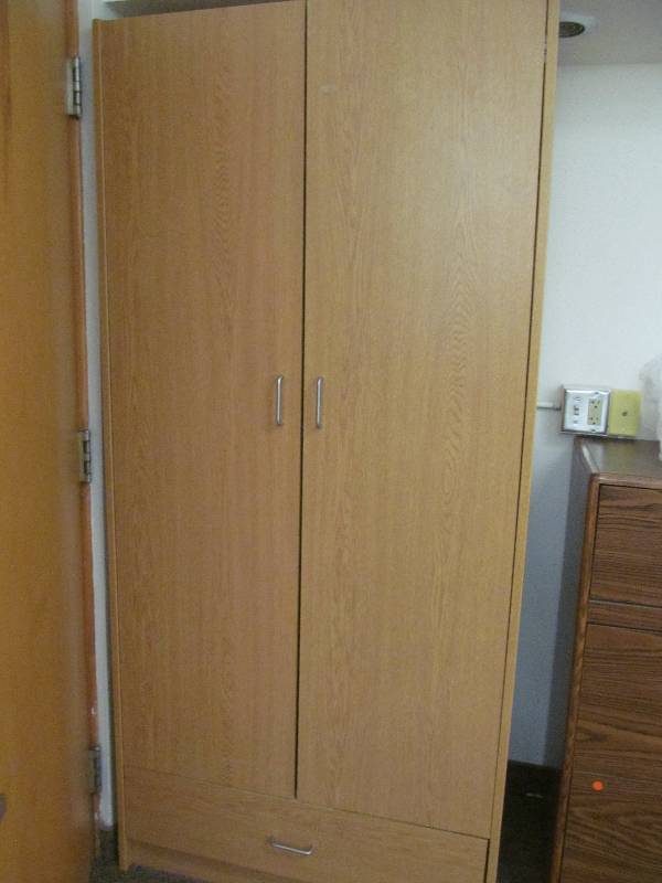 lot 683 image: Rm 12- Wardrobe Cabinet Wood Look
