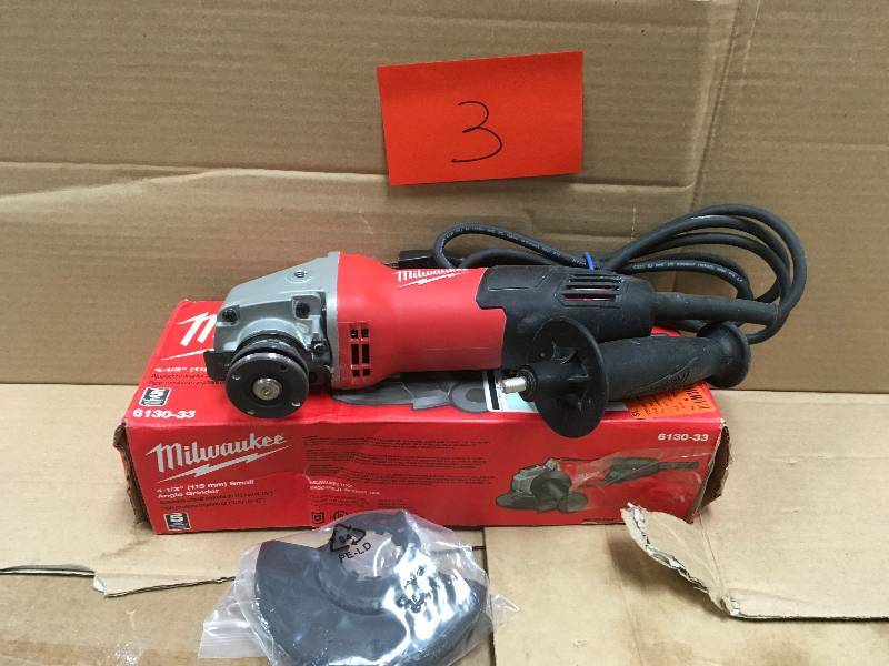 Milwaukee 7 Amp Corder 4-12 in. Small Angle Grinder with Sliding Lock-On Switch
