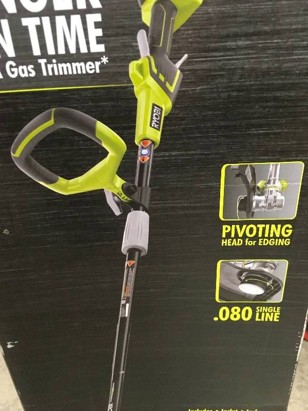 Ryobi 40-Volt Lithium-Ion Cordless String TrimmerEdger - 2.6 Ah Battery and Charger Included in good conditions