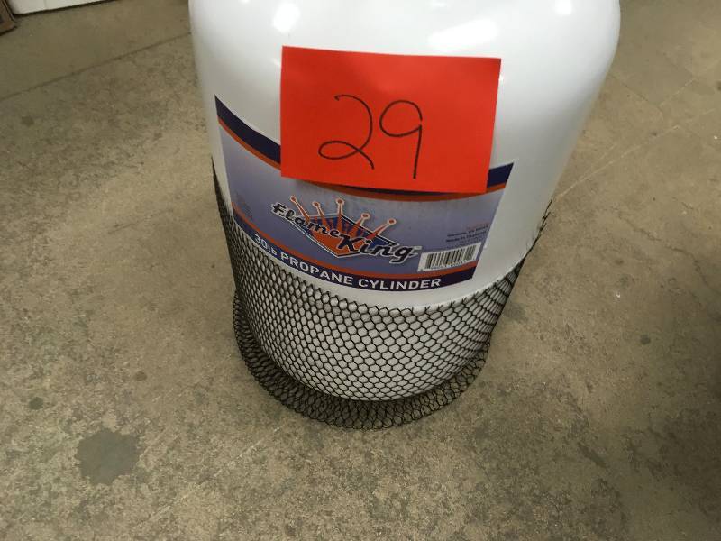 Flame King 30 lb. Empty Propane Cylinder with Overfill Protection Device Valve not used