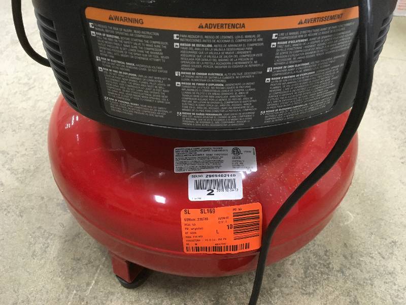 Porter Cable 6 Gal. 150 PSI Portable Electric Air Compressor in working conditions