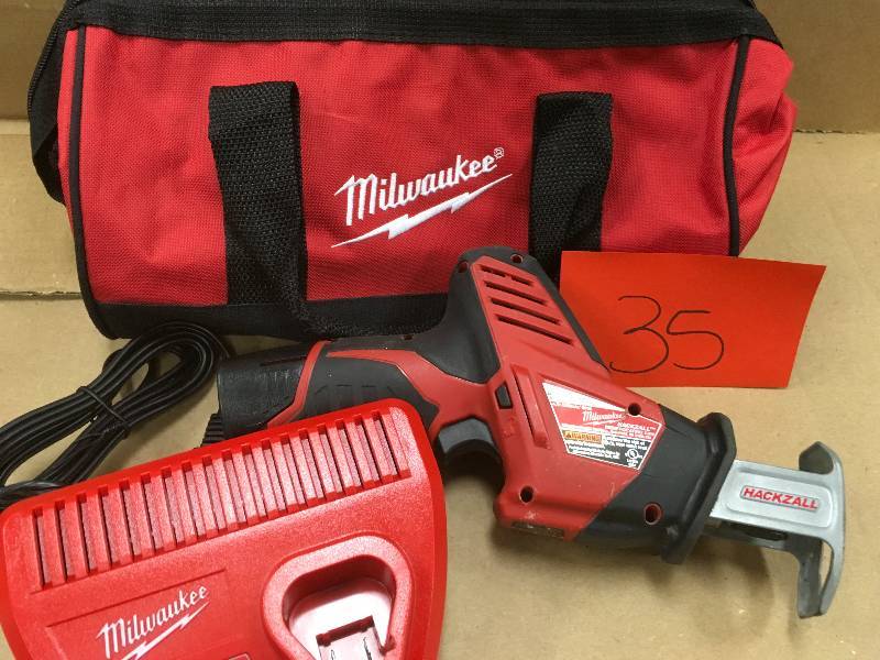 Milwaukee M12 12-Volt Lithium-Ion Cordless HACKZALL Reciprocating Saw Kit With Free M12 2.0Ah Battery in working conditions