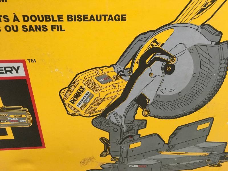 Dewalt FLEXVOLT 120-Volt MAX Lithium-Ion Cordless Brushless 12 in. Miter Saw w AC Adapter (Tool-Only) no used