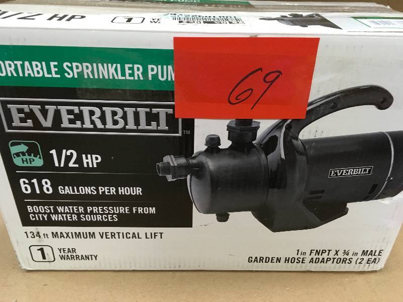 Everbilt 12 HP Portable Utility Pump in good conditions