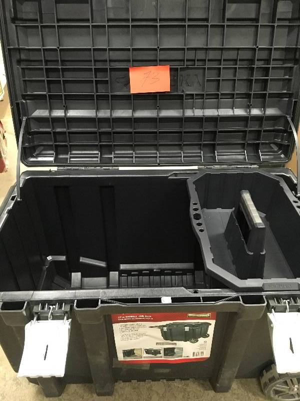 Husky 37 in. Mobile Job Box Utility Cart Black in good conditions