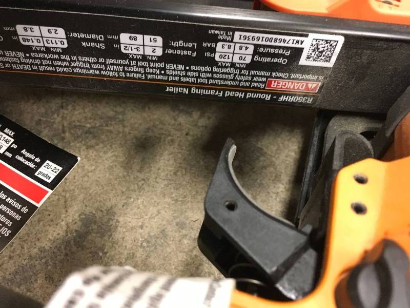 Ridgid 21-Degree 3-12 in. Round-Head Framing Nailer
