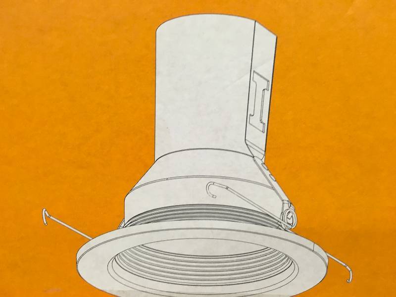 Set of 2  Commercial Electric 5 in. White Recessed Baffle Trim (6-Pack) New
