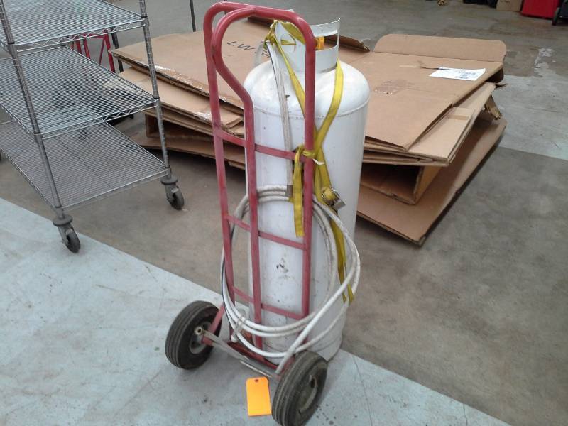 Propane Tank with Cart and Hose