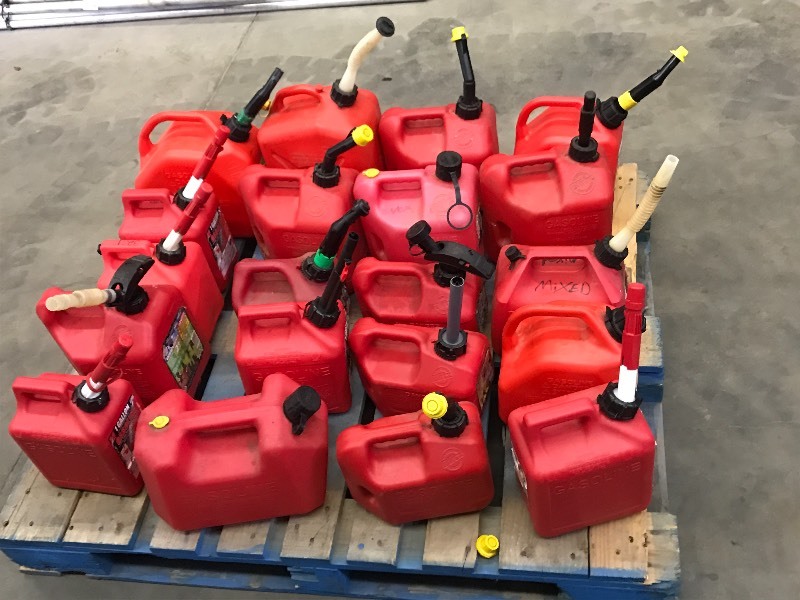 Lot Of (20) Assorted 1-3 Gallon Fue...