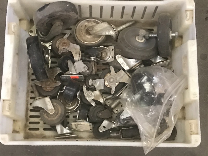 (2) Totes Of Caster Wheels