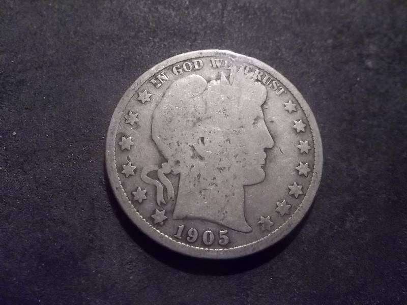 1905 S Barber Half Dollar
