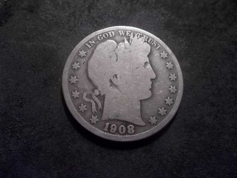 1908 D Barber Half Dollar
