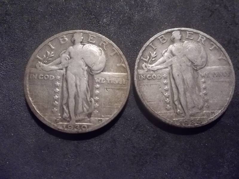 1930 P, S Standing Liberty Quarters
