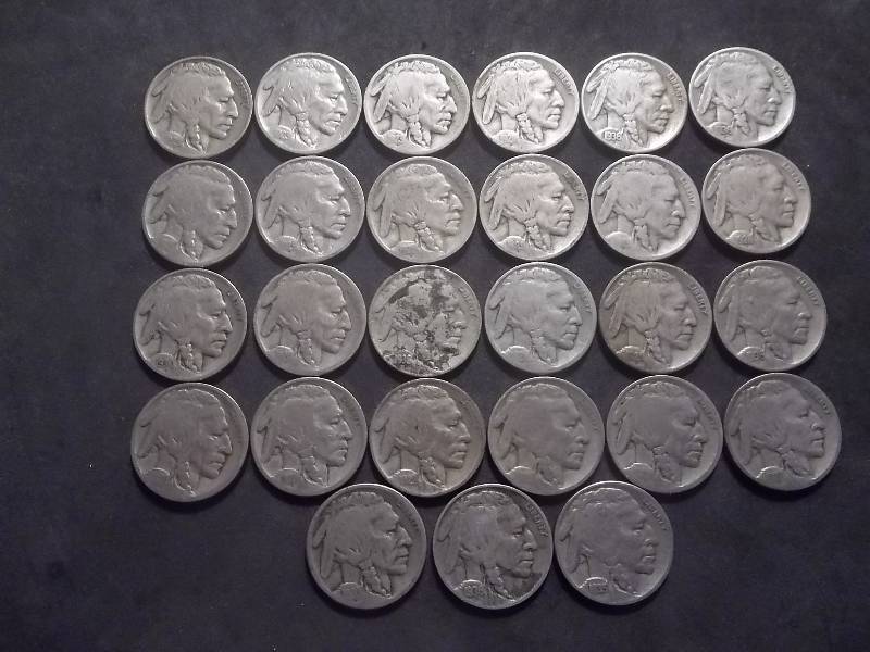 27-Buffalo Nickels From 1920-1938