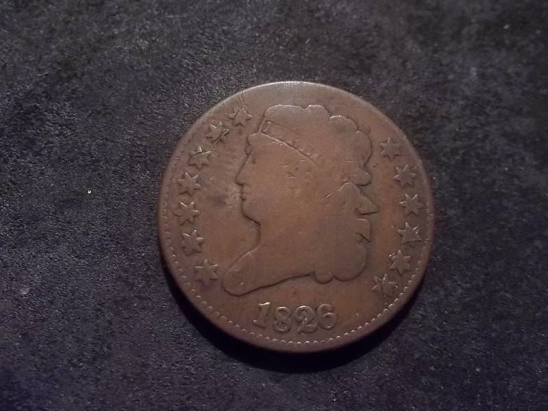 1826 Half Cent Piece