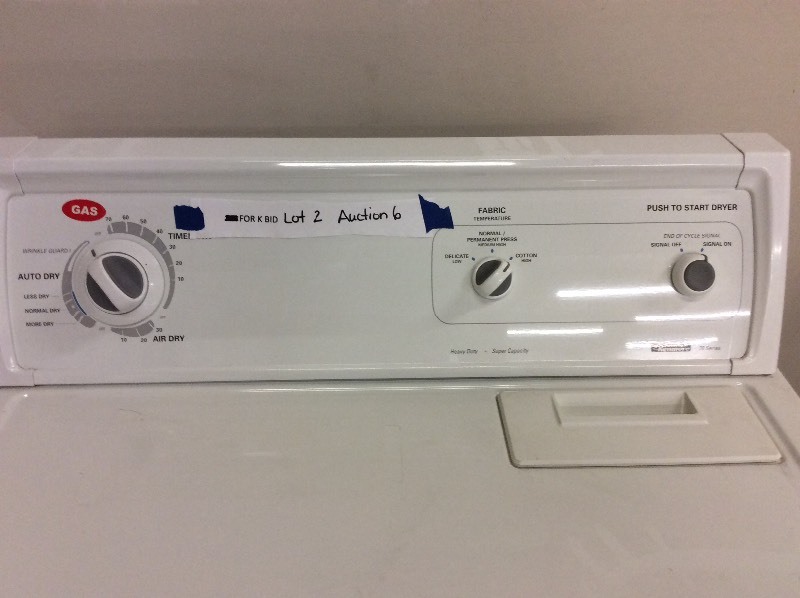 lot 2 image: Kenmore 70 Series White Standard Gas Dryer