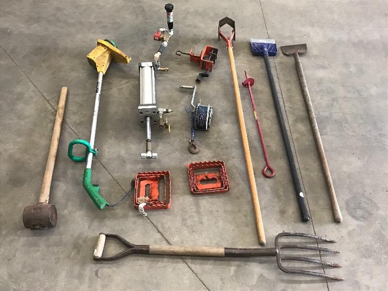 lot 3 image: Lot Of Hand Tools, Trailer Winch, ...