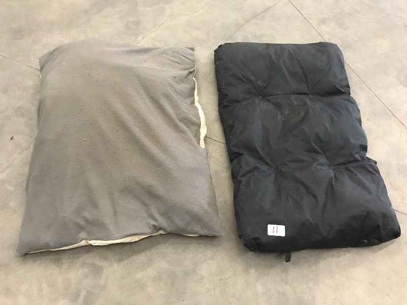 lot 11 image: Lot Of (2) Padded Dog Beds, 2x3 &...
