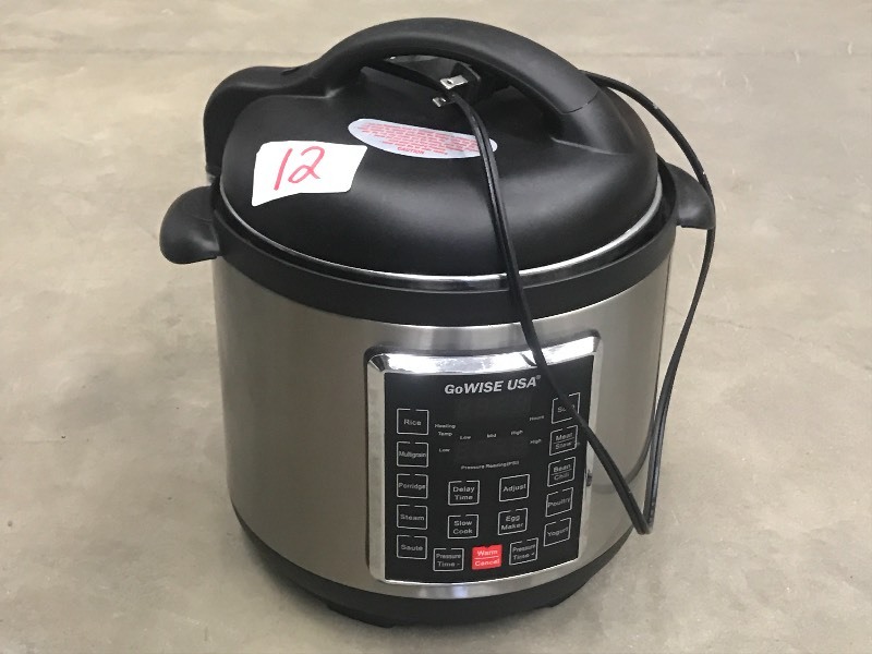 lot 12 image: GoWise USA Pressure Cooker ...