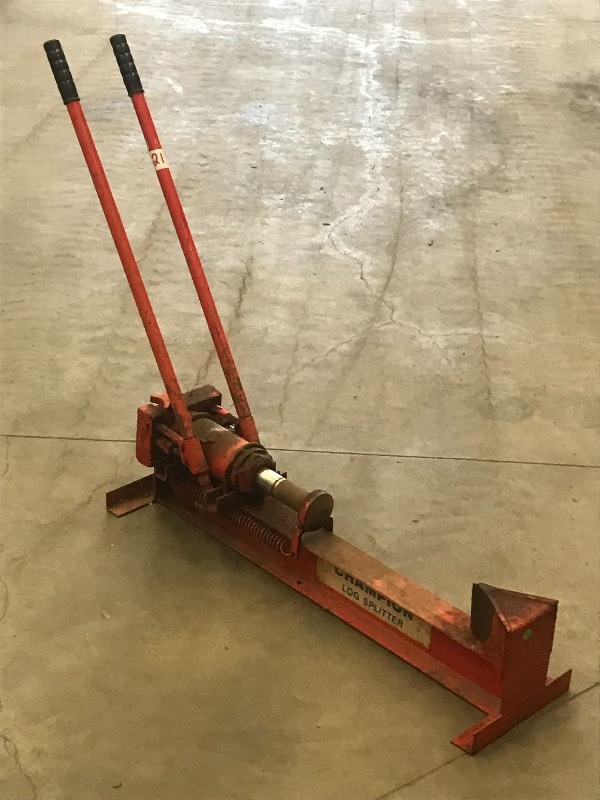 lot 21 image: Champion Hand-Pump Log Splitter ...