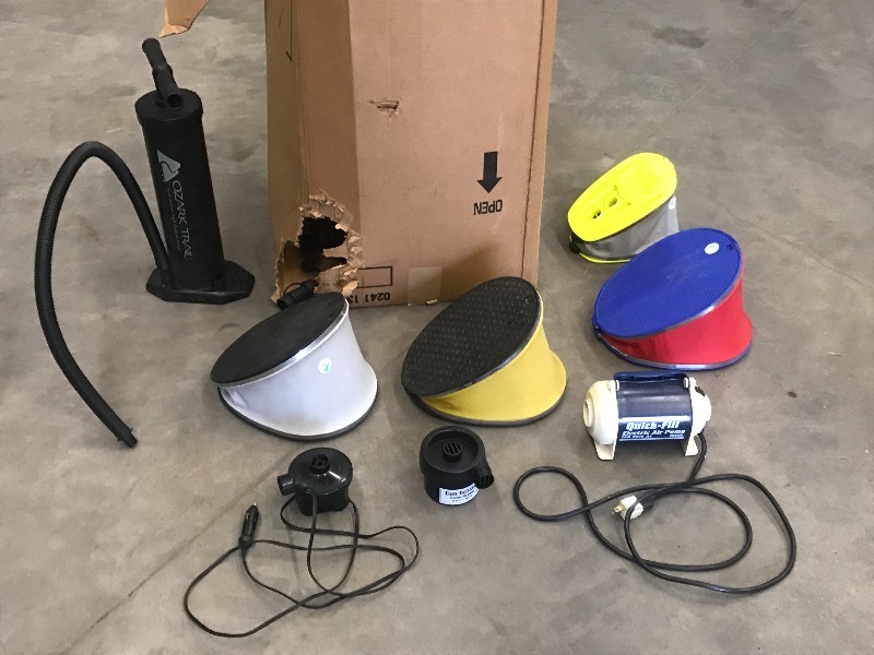 lot 31 image: Box Full Of Assorted Air Pumps ...