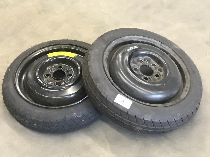 lot 38 image: (2) New 5-Lug Spare Tires (1) T125...