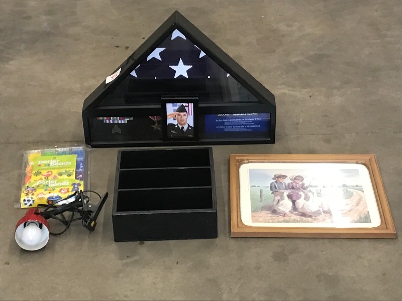 lot 56 image: Lot Of Veterans Display, Framed Pr...