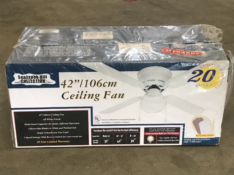 lot 114 image: New 42 Four Blade Hugger Mount Cei...