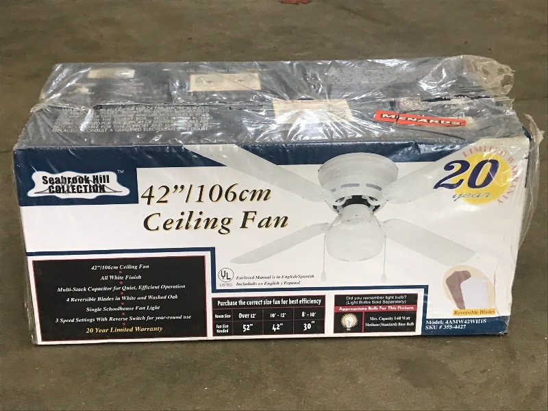 lot 115 image: New 42 Four Blade Hugger Mount Cei...
