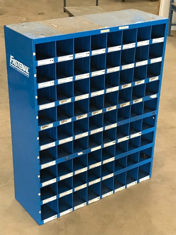 lot 119 image: Fastenal 72-Piece Steel Parts Organ...
