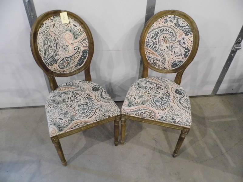 Lot of 2 Round Back Chairs