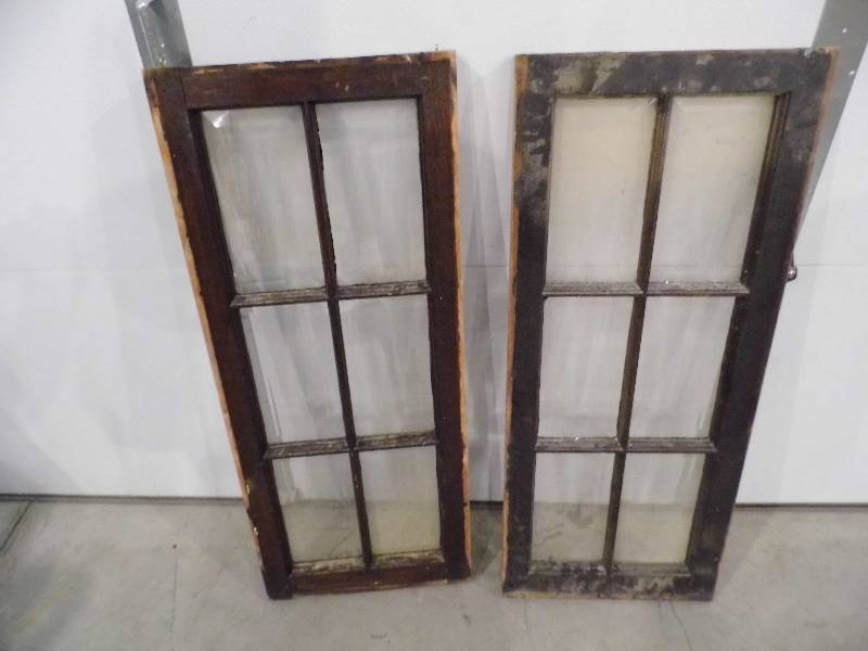 Lot of 2 Beveled Glass Windows