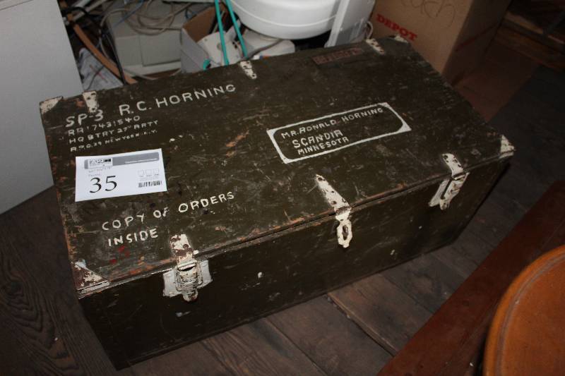 lot 35 image: Military Trunk