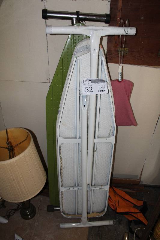 lot 52 image: Ironing Board, Clothes Pin Bag
