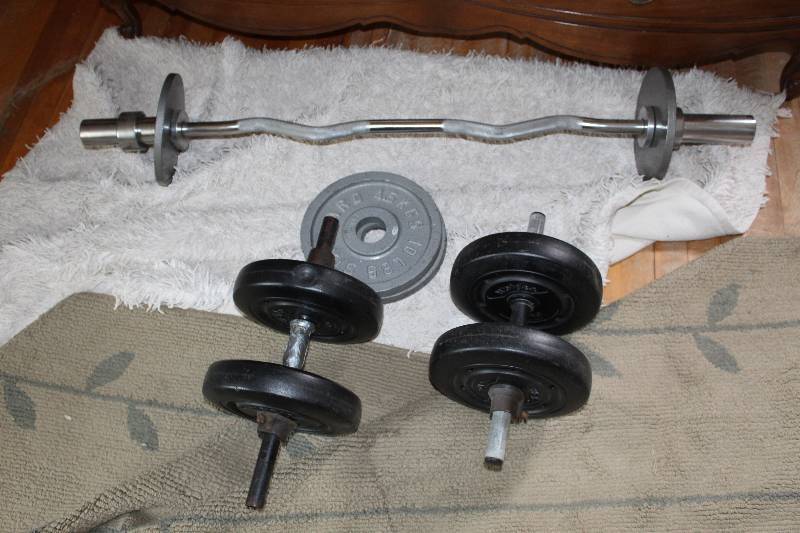 lot 17 image: Exercise Equipment - Barbells, Free Weights, Curling Bar