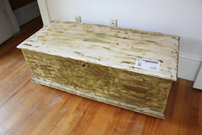 lot 8 image: West Branch Rolling Locking Cedar Chest w Moth Damage Guarantee