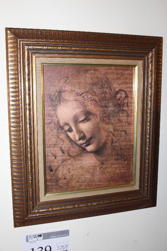 lot 139 image: Portrait Framed Matted Wall Art