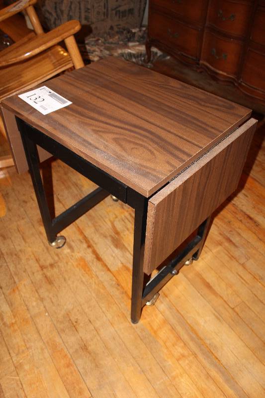 lot 132 image: Rolling Folding-Ends Table